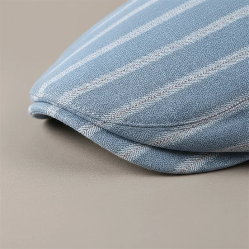 casquette plate denim rayé ajustable été - Vue 4 - casquette plate