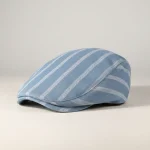casquette plate denim rayé ajustable été - Vue 5 - casquette plate
