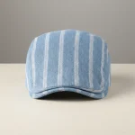 casquette plate denim rayé ajustable été - Vue 6 - casquette plate