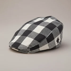 casquette plate enfant coton à carreaux - Vue 1 - casquette plate