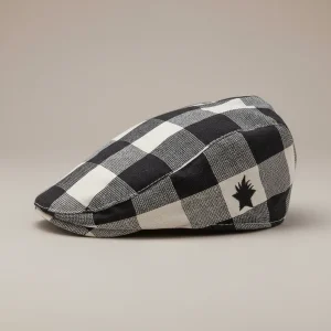 casquette plate enfant coton à carreaux - Vue 2 - casquette plate