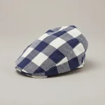 Casquette plate enfant coton à carreaux ajustable - Vue 1 - casquette plate