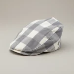Casquette plate enfant coton à carreaux ajustable - Vue 1 - casquette plate