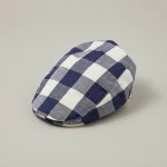 Casquette plate enfant coton à carreaux ajustable - Vue 3 - casquette plate