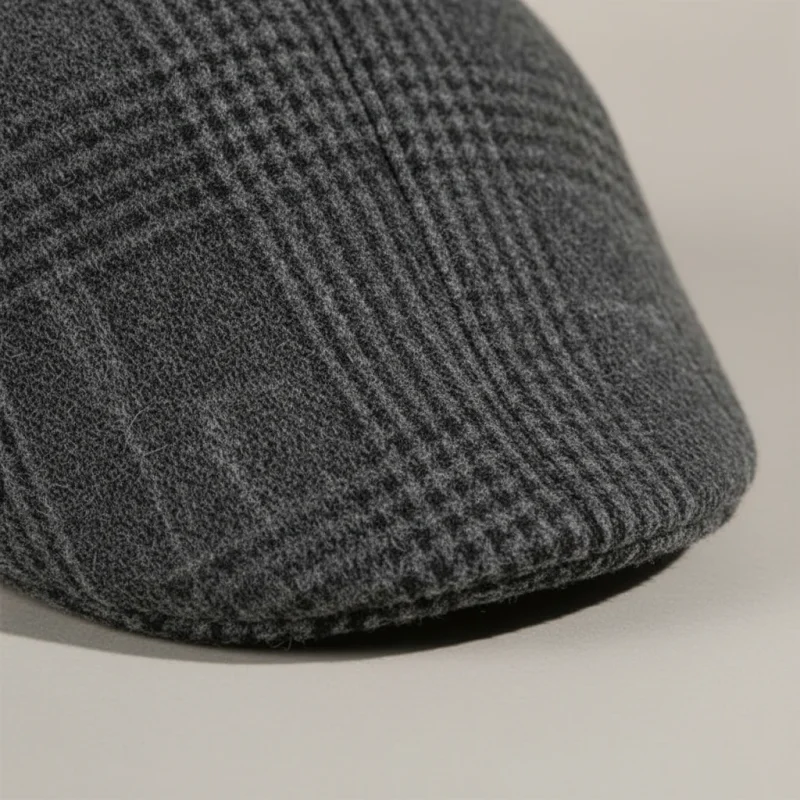 Casquette plate homme coton polyester rayé - Vue 4 - casquette plate