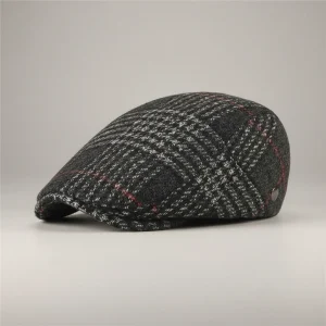 Casquette plate homme laine et polyester ajustable - Vue 1 - casquette plate