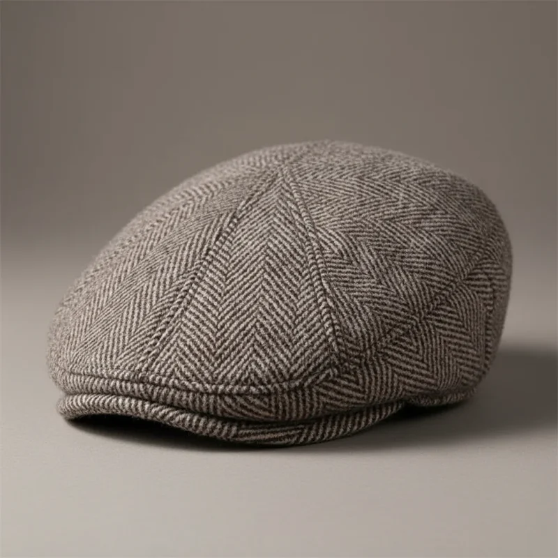 casquette plate homme laine style hiver - Vue 4 - casquette plate