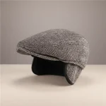 casquette plate homme laine style hiver - Vue 7 - casquette plate