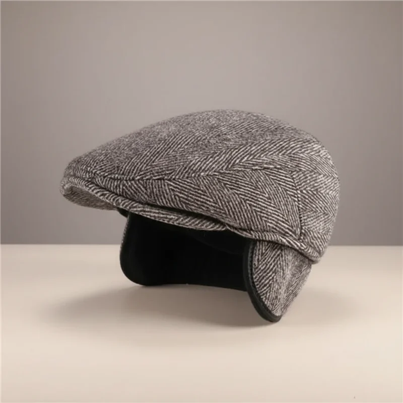 casquette plate homme laine style hiver - Vue 7 - casquette plate