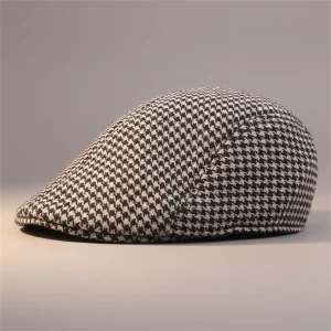casquette plate homme motif pied-de-poule 58 cm - Vue 2 - casquette plate