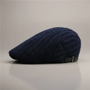 Casquette plate homme polyester style tricot - Vue 1 - casquette plate