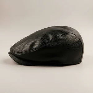 Casquette plate homme simili cuir ajustable - Vue 2 - casquette plate