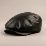 Casquette plate homme simili cuir ajustable - Vue 5 - casquette plate