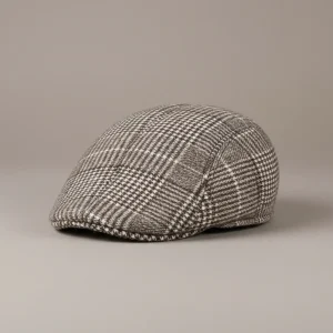 casquette plate homme style tweed vintage - Vue 1 - casquette plate