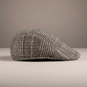 casquette plate homme style tweed vintage - Vue 2 - casquette plate