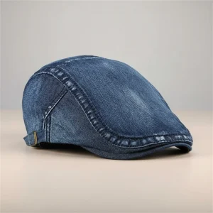 casquette plate jean homme ajustable - Vue 1 - casquette plate