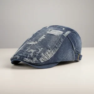 Casquette plate jean homme style casual - Vue 1 - casquette plate