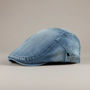 Casquette plate jean homme style quotidien - Vue 2 - casquette plate