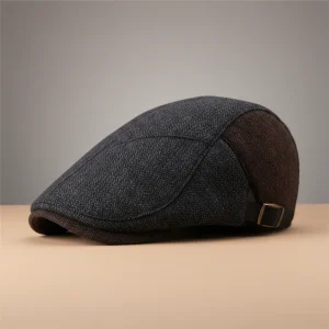 casquette plate laine chevrons ajustable - Vue 1 - casquette plate