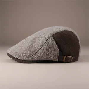 Casquette plate laine chevrons style vintage - Vue 2 - casquette plate