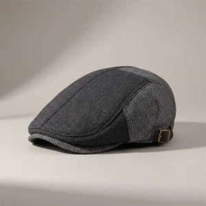 Casquette plate laine coton style rétro - Vue 1 - casquette plate
