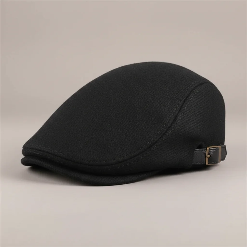 Casquette plate laine coton style vintage - Vue 1 - casquette plate