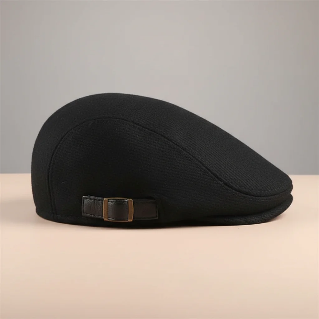 Casquette plate laine coton style vintage - Vue 2 - casquette plate