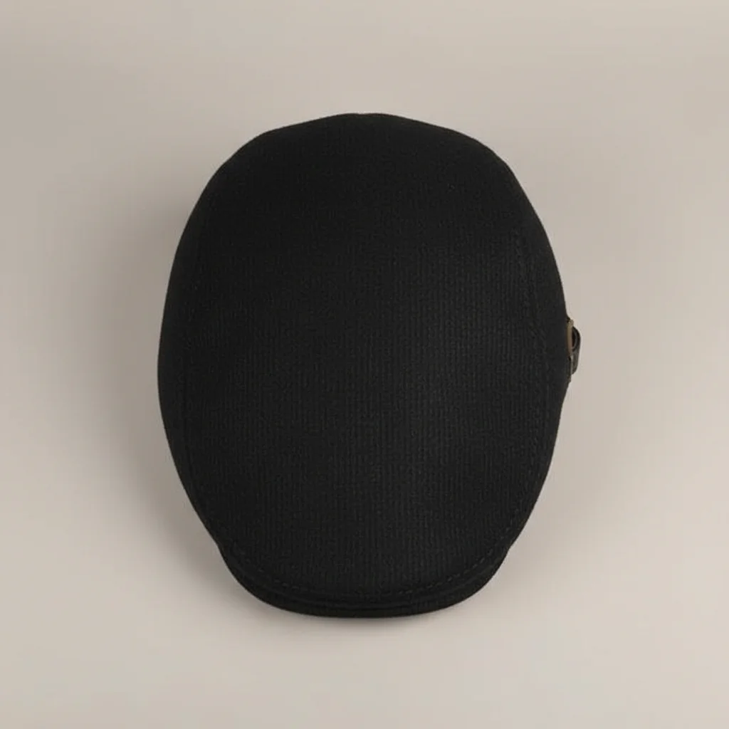 Casquette plate laine coton style vintage - Vue 3 - casquette plate