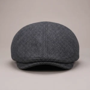 casquette plate laine et polyester chevrons - Vue 1 - casquette plate