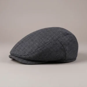 casquette plate laine et polyester chevrons - Vue 2 - casquette plate