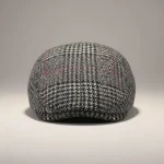 casquette plate laine et polyester quadrillée - Vue 1 - casquette plate