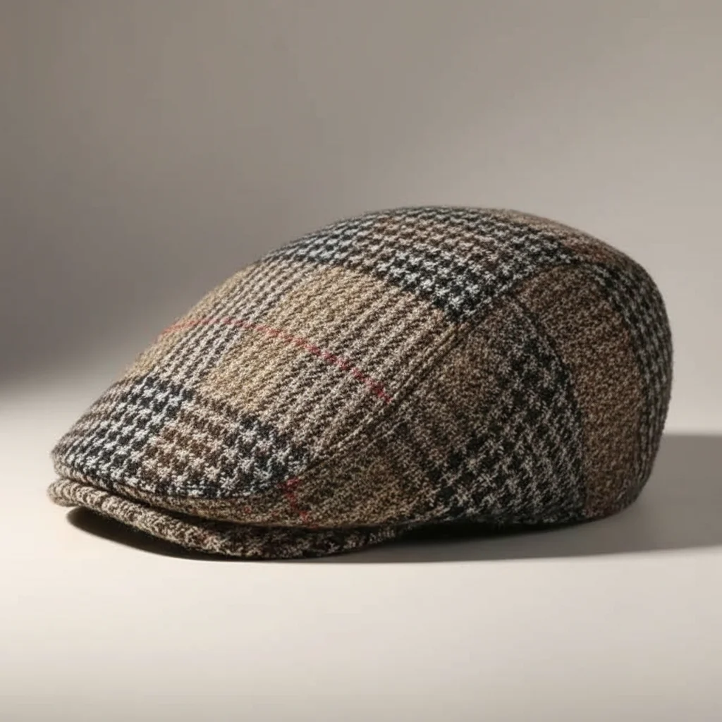 Casquette plate laine et polyester style rétro - Vue 2 - casquette plate