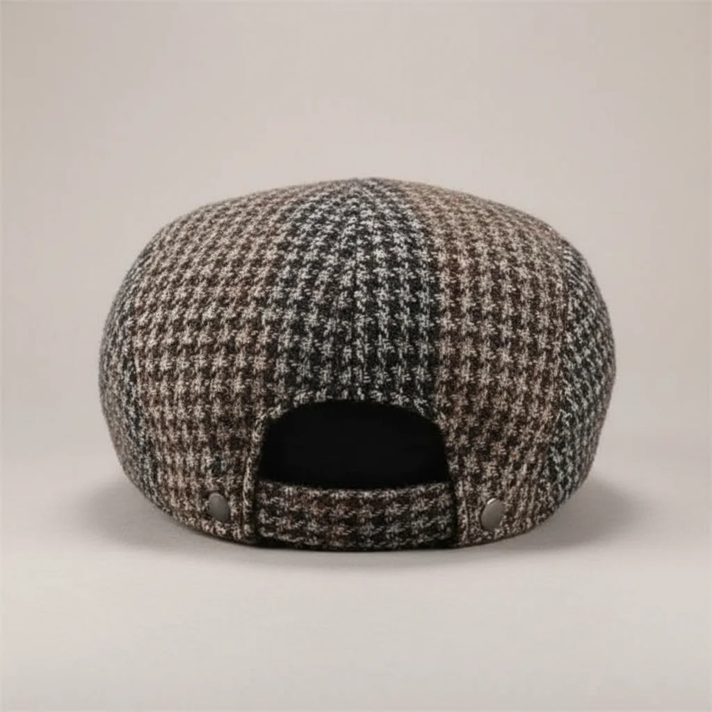 Casquette plate laine et polyester style rétro - Vue 3 - casquette plate