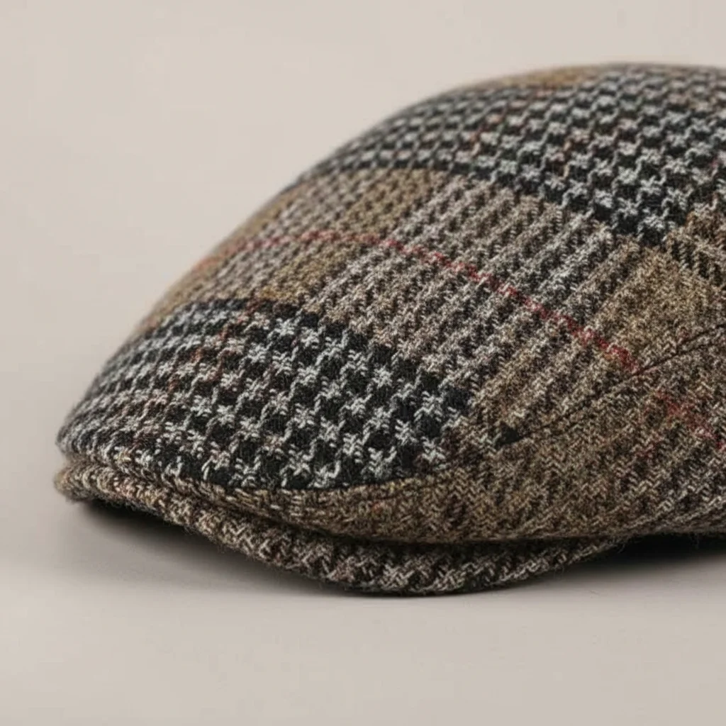 Casquette plate laine et polyester style rétro - Vue 4 - casquette plate