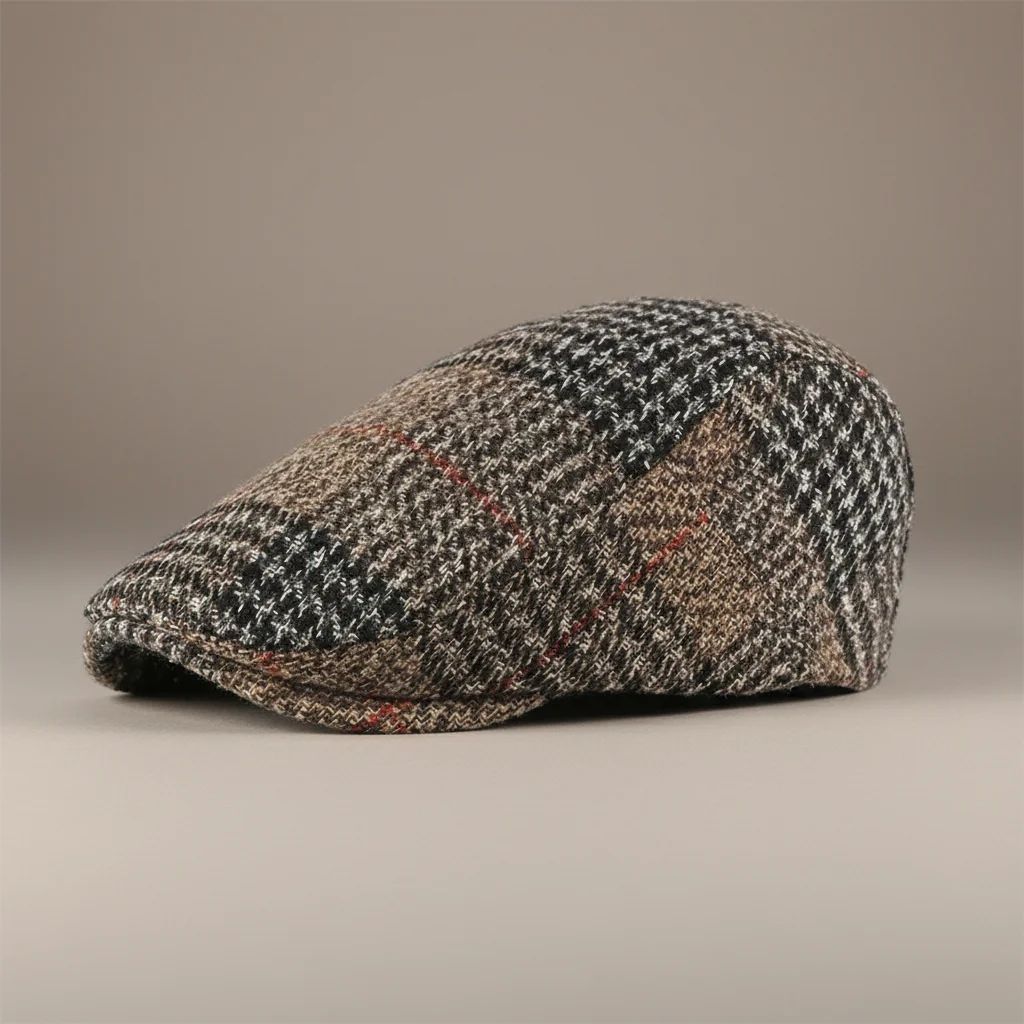 Casquette plate laine et polyester style rétro - Vue 6 - casquette plate
