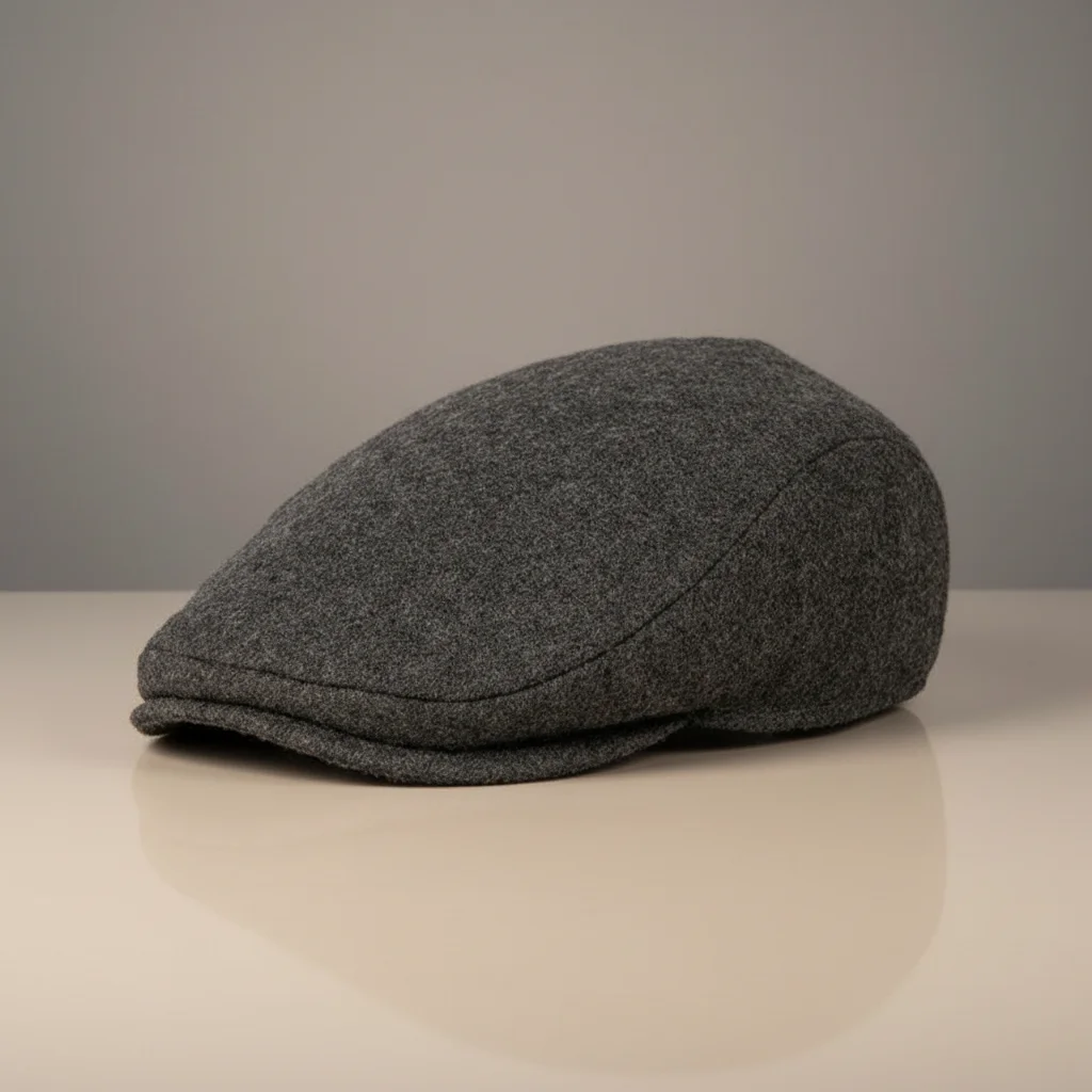 Casquette plate laine et polyester unisexe - Vue 1 - casquette plate