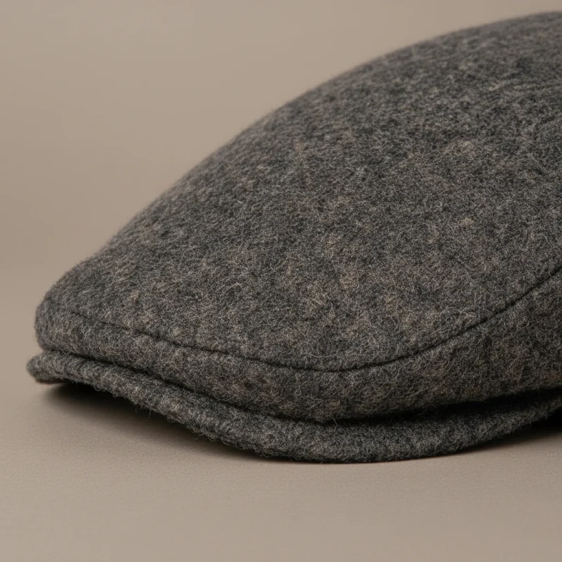 Casquette plate laine et polyester unisexe - Vue 4 - casquette plate