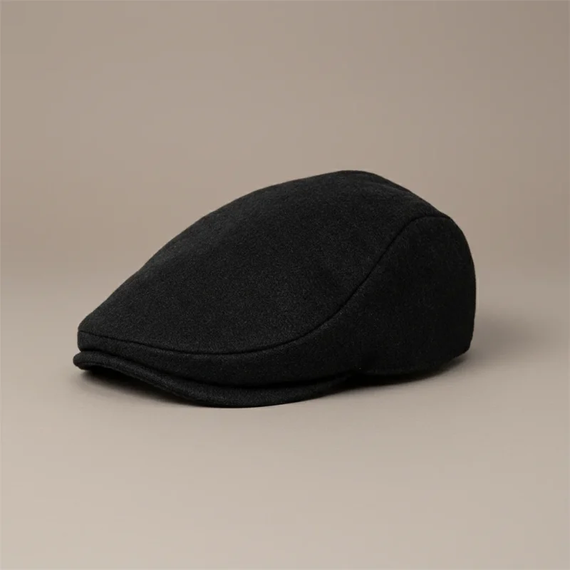 casquette plate laine et polyester vintage - Vue 3 - casquette plate