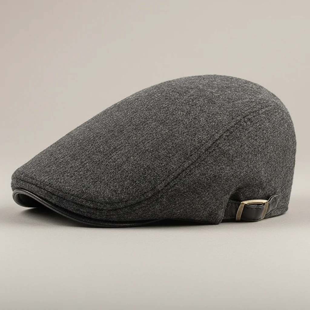 Casquette plate laine homme ajustable confort - Vue 2 - casquette plate