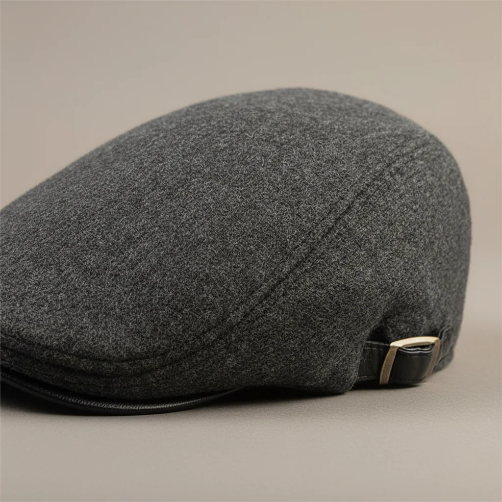 Casquette plate laine homme ajustable confort - Vue 4 - casquette plate