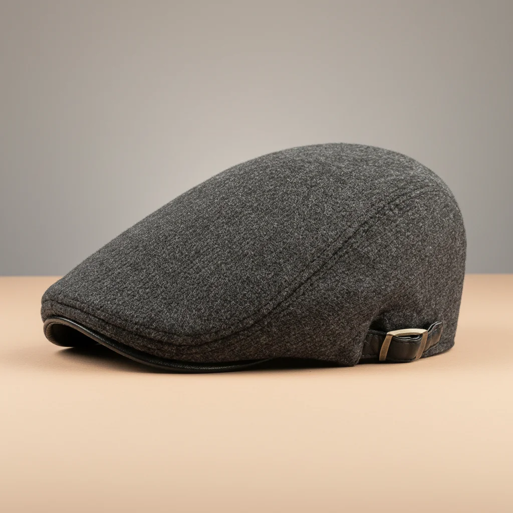 Casquette plate laine homme ajustable confort - Vue 5 - casquette plate
