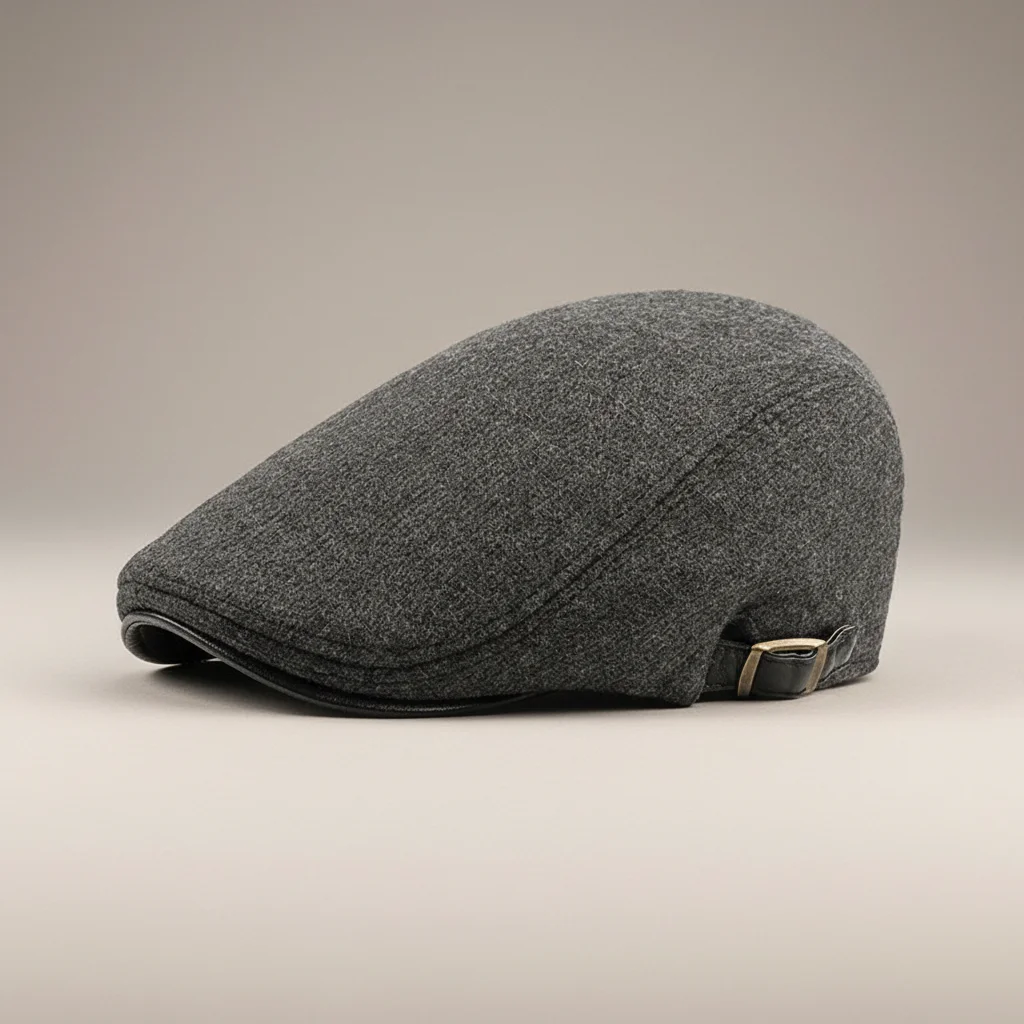 Casquette plate laine homme ajustable confort - Vue 6 - casquette plate