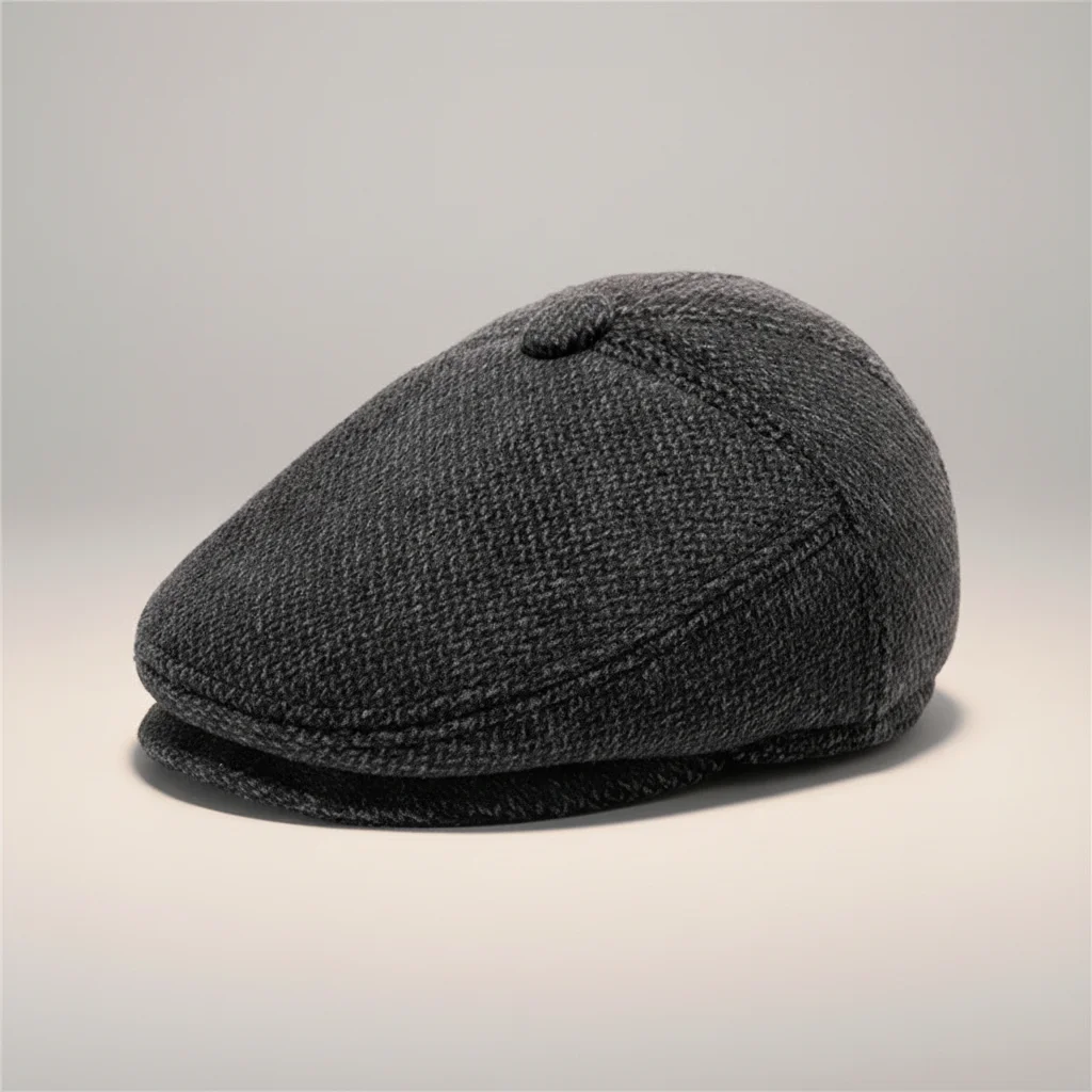 Casquette plate laine homme cache-oreilles hiver - Vue 6 - casquette plate