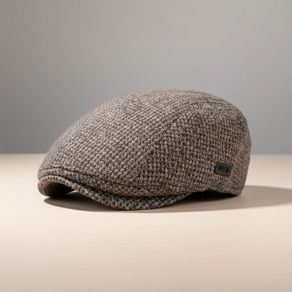 casquette plate laine homme hiver ajustable - Vue 1 - casquette plate