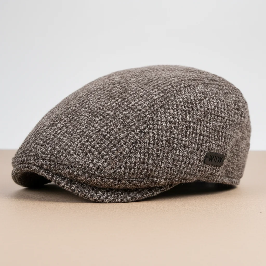 casquette plate laine homme hiver ajustable - Vue 4 - casquette plate