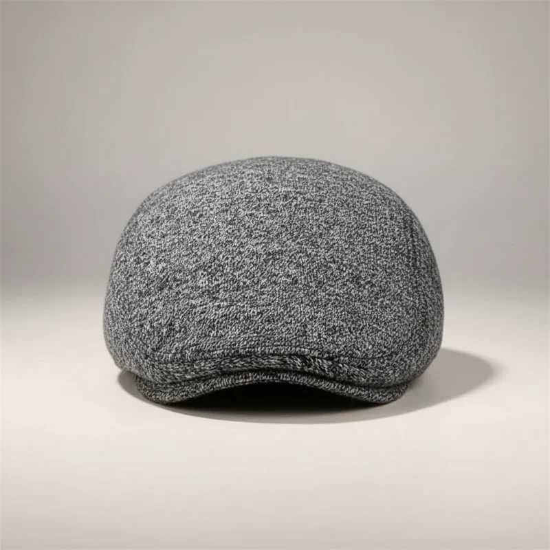 Casquette plate laine homme style hiver ajustable - Vue 1 - casquette plate