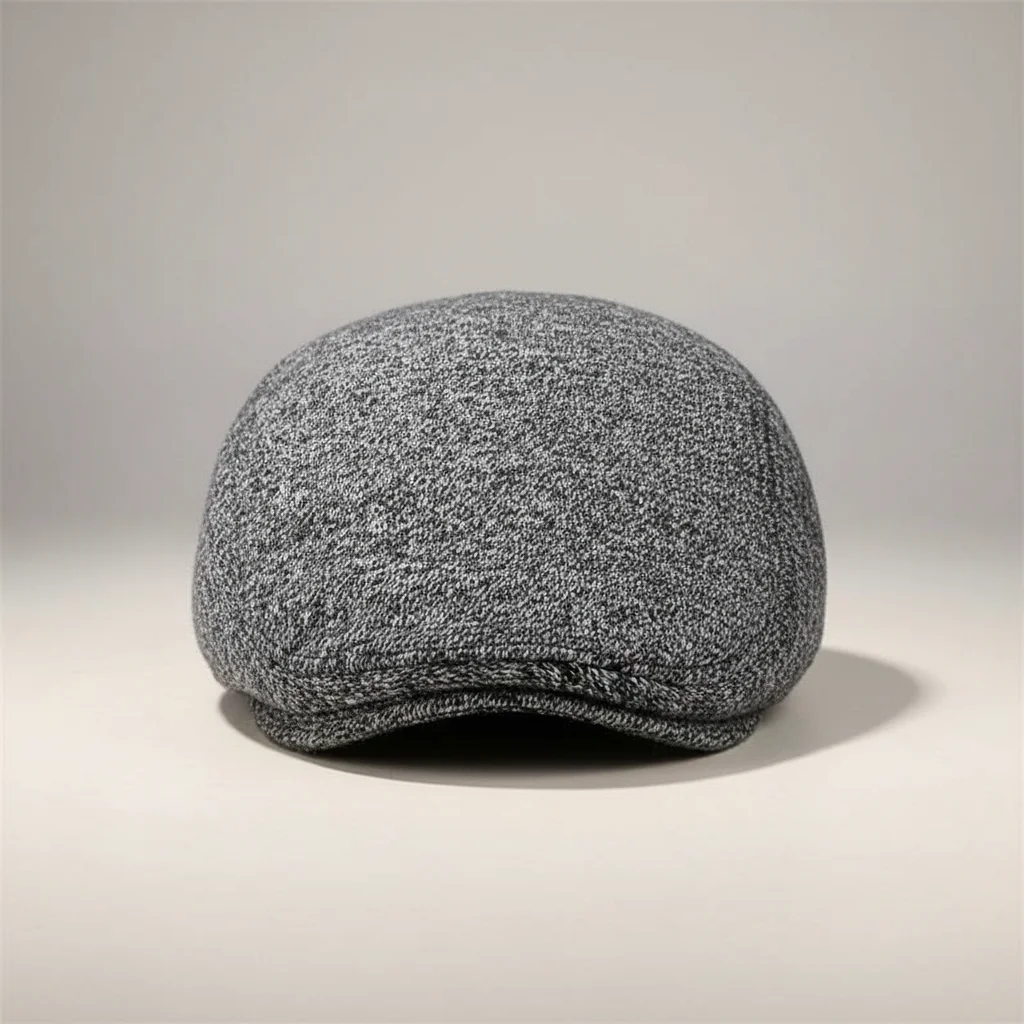Casquette plate laine homme style hiver ajustable - Vue 1 - casquette plate