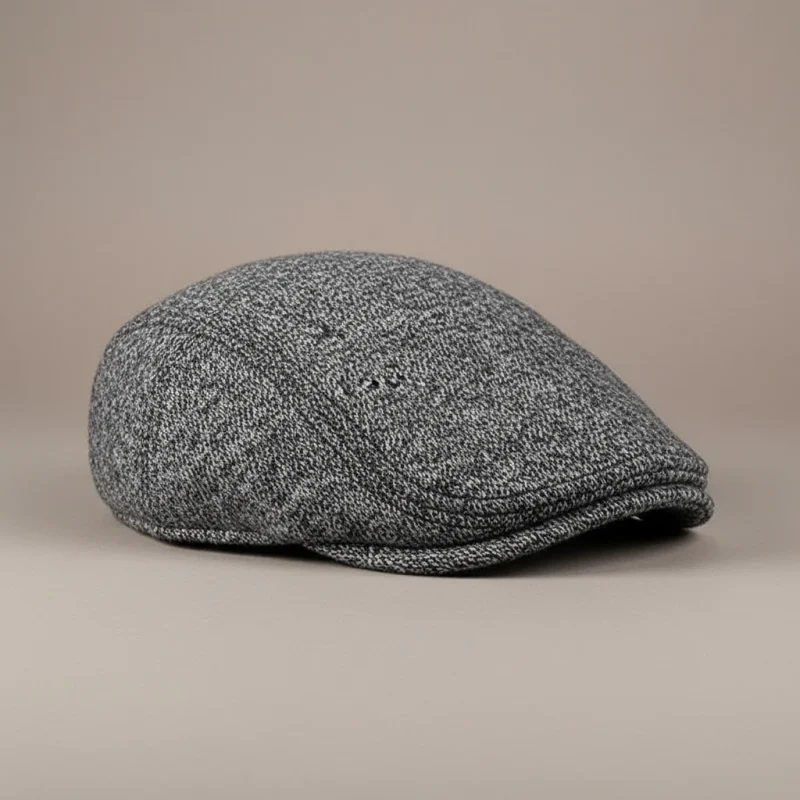Casquette plate laine homme style hiver ajustable - Vue 5 - casquette plate