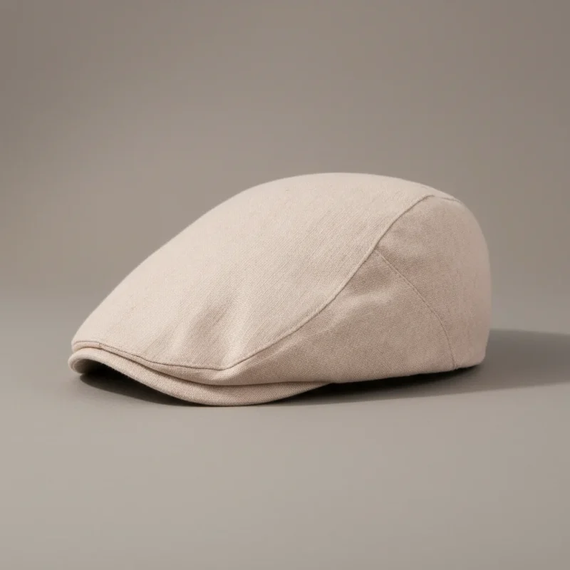 casquette plate lin homme ajustable été - Vue 1 - casquette plate