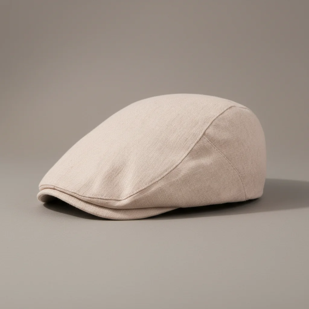 casquette plate lin homme ajustable été - Vue 1 - casquette plate